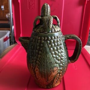 Corn coffee pot- handmade Mexico